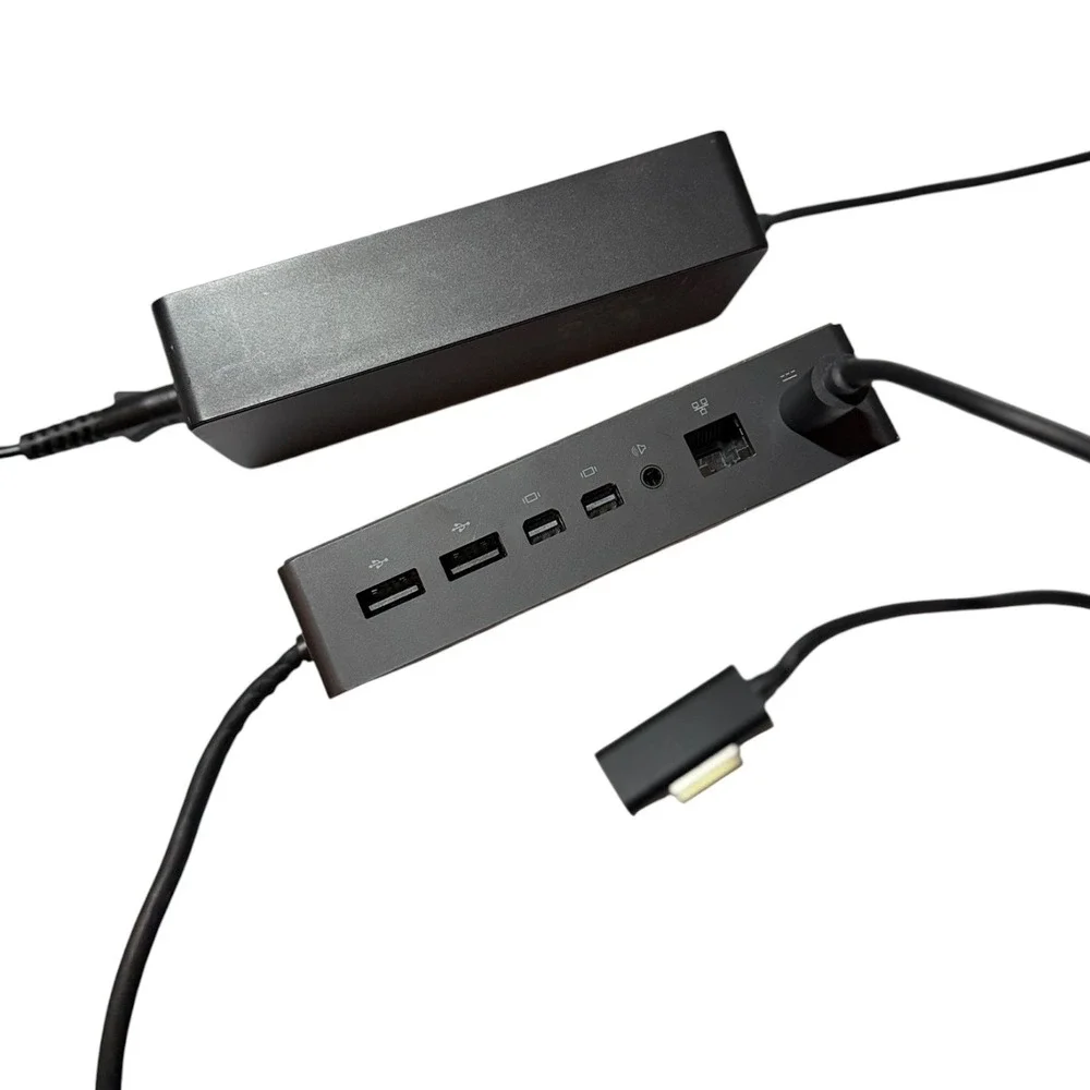 Microsoft Surface Dock 1661 with Power Supply Charging Cord Black Like New